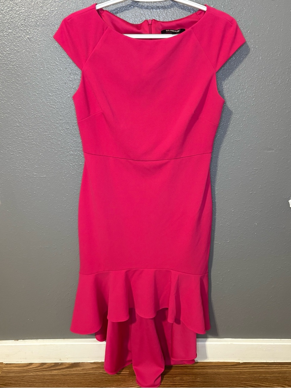 Glamour Women's Pink High-Low Dress Size 6 (SKU 246)